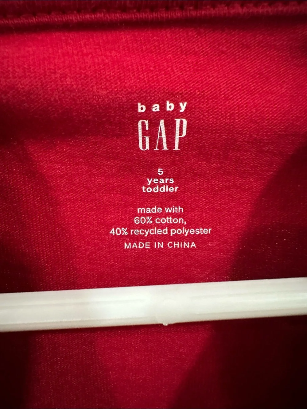 Gap Kids Red Long-Sleeve Snoopy Graphic Tee Size 5
